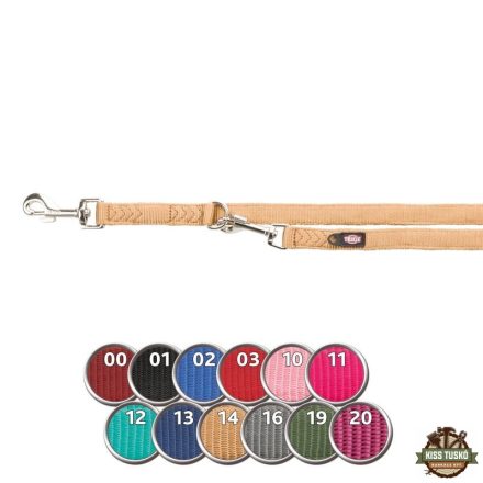 Trixie Prémium hosszabbítható dupla póráz M–L 2m/20mm grafit