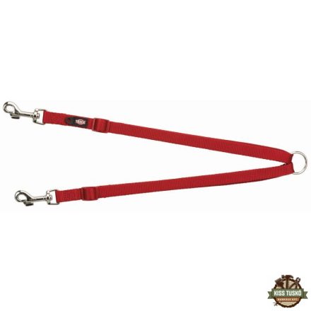 Trixie Premium póráz kettős vezetővel XS–M 40–70 cm/15mm piros