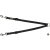 Trixie Póráz Premium Kettős vezető M-L: 40-70 cm/20 mm, Fekete