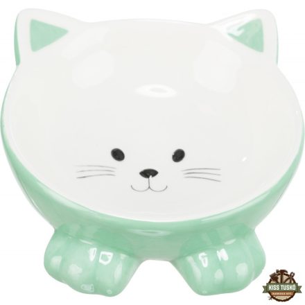 Trixie kerámia tál macskafej formájú 015l/14cm