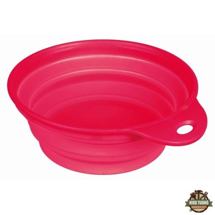 Trixie összecsukható szilikon tál utazáshoz tömör peremmel 1l/18cm