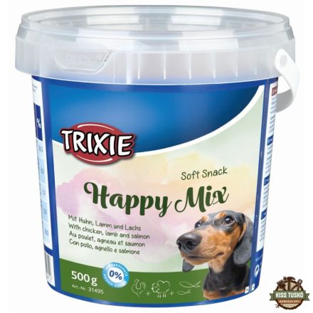 Trixie Jutalomfalat Soft Snack Happy Mix Vödrös 500gr