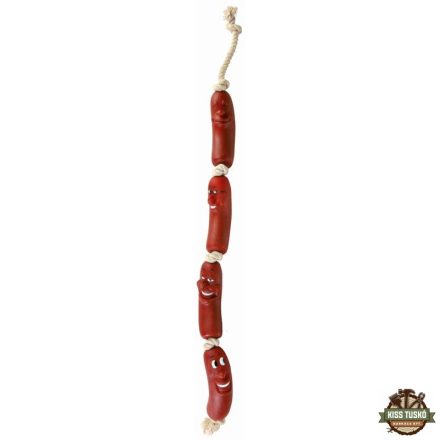 Trixie Játék Gumi 4 Kolbász Kötélen 75cm