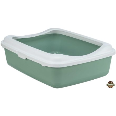 Macska Alomtálca Classic, Peremes, 37 × 15 × 48 cm, Zsálya zöld/Fehér