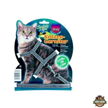 Trixie Hám És Póráz Macskának Fényvisszaverős 22-42cm/10mm 1,2m