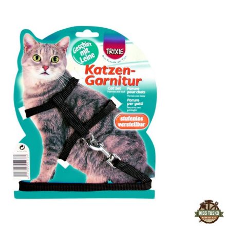 Trixie Hám És Póráz Macskának Egyszínű 27-45cm/10mm 1,2m