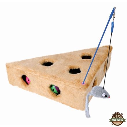 Trixie Játék Macskának Plüss Sajt 3 Labdával 36x8x26cm