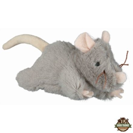 Trixie Játék Macskának Plüss Egér Hanggal, szürke, 15cm