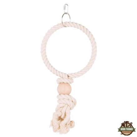 Trixie Játék Papagájnak Kötél Karika Golyóval, 19cm