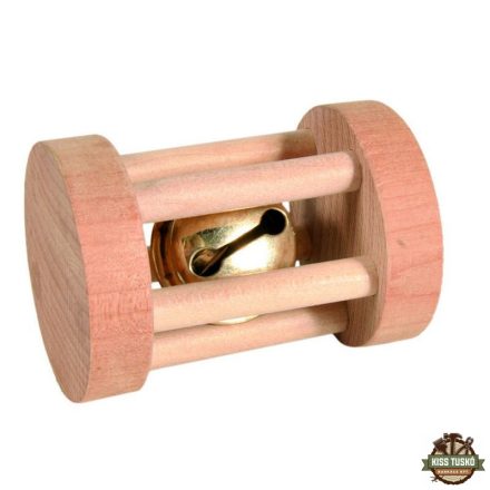 Trixie Játék Fából Henger Csengővel Rágcsálóknak 3,5×5cm