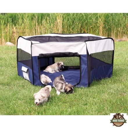 Trixie Kennel Kültéri Nylon Nyúlnak Kölyök Kutyának Kék És Szürke 130*55cm