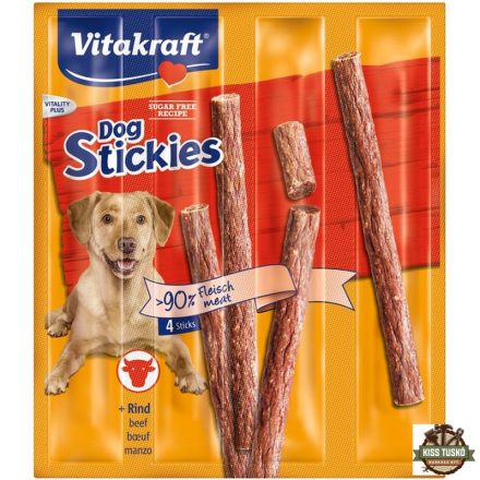 Vitakraft Dog Stickies Kutya Jutalomfalat Marhahússal 4x11g