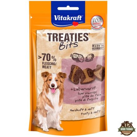 Vitakraft Treaties Bits Kutya Jutalomfalat Májas 120g