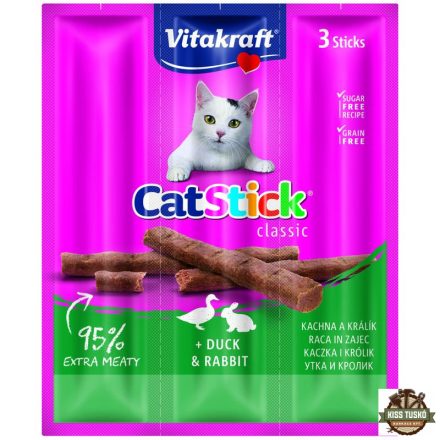 Vitakraft Cat Stick Jutalomfalat Mini Nyúl & Kacsa 3x6g