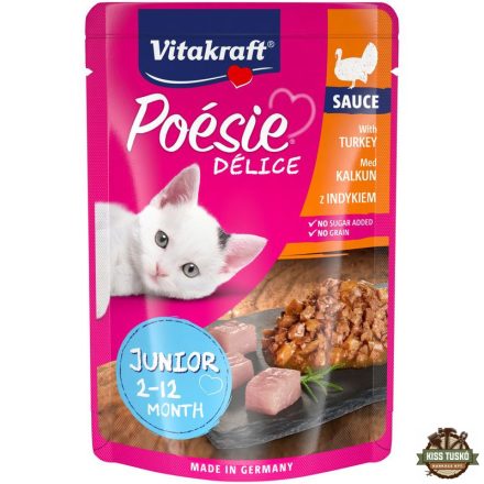 Vitakraft Poésie Delice Junior Macska Alutasak Pulyka 85g