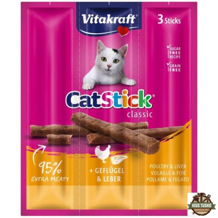 Vitakraft Cat Stick Jutalomfalat Mini Szárnyas & Máj 3x6g