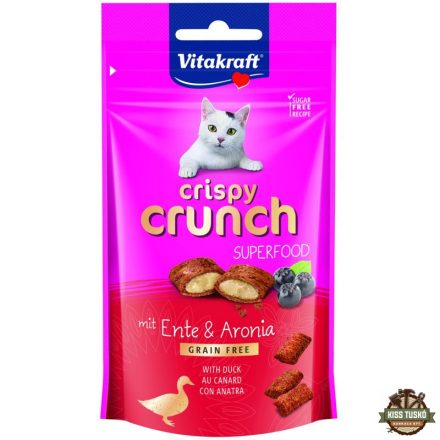 Vitakraft Crispy Crunch Macska Jutalomfalat Superfood Kacsa & Feketeberkenye 60g