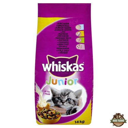 Whiskas Junior macskaeledel csirkével 14kg