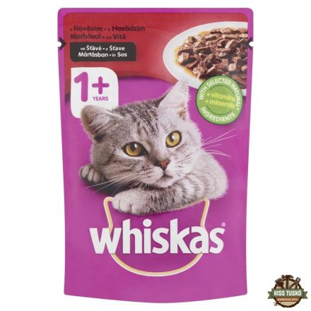 Whiskas alutasak mártásban marhával 85gr