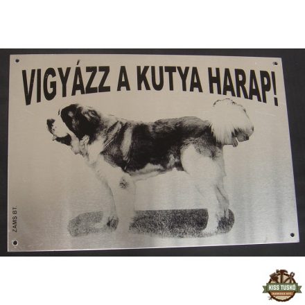 Kutya Harap Tábla Fém 8x12 (többféle)