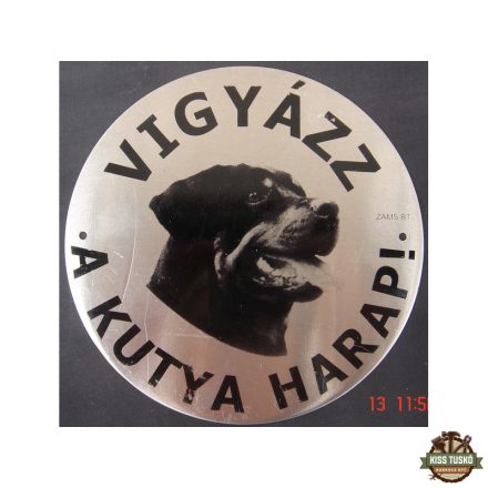 Kutya Harap Tábla Kerek Fém (többféle)