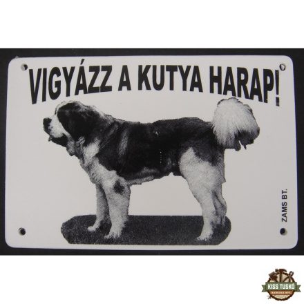 Kutya Harap Tábla Műanyag 8x12cm (többféle)