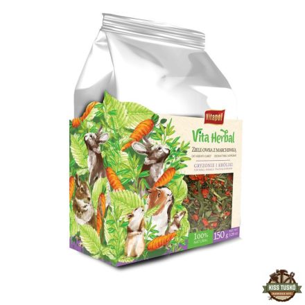 Vitapol Vita Herbal Kisállatoknak Zabfű Sárgarépával 150g