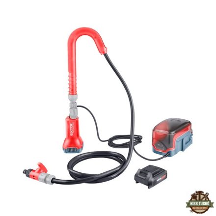 akkus esővíz (hordóürítő) szivattyú, kivezetőcsővel, Share20V, 80W, szállító telj: 1,9 m3/h, Li-ion, 1db akku+töltő