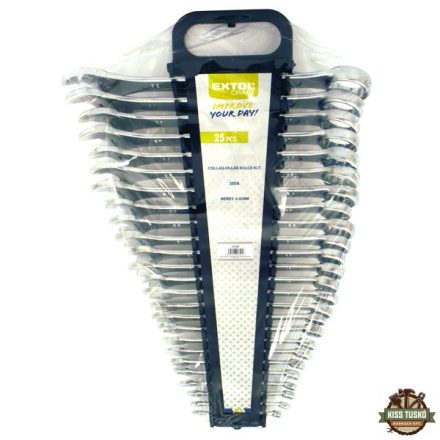 csillag-villás kulcs klt., W.S.; 25db, 6-32mm, műanyag tartóban
