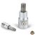 bitdugófej, torx, 1/4", 61CrV5/S2, mattkróm; TX40