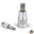 bitdugófej, torx, 1/2", 61CrV5/S2, mattkróm; TX30, 55mm FORTUM