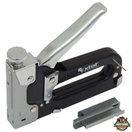 tűzőgép 11,3mm×4-14mm, TÜV/GS; feketére festett szénacél ház, hátsó töltés, biztonsági zár