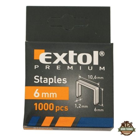 tűzőgépkapocs profi (10,6×0,52×1,2mm) ; 8mm, 1000db