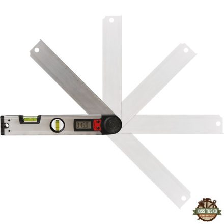 vízmérték, digitális szögmérővel,  305mm, 2 libella, ±0,5mm/1m, illetve 0-225°, ±0,3°,  LCD kijelző
