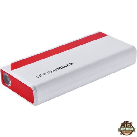 autós indító, benzinmotorokhoz, beépített 9000 mAh Li-polimer akkuval + power bank 5V, "bikázó", 400A