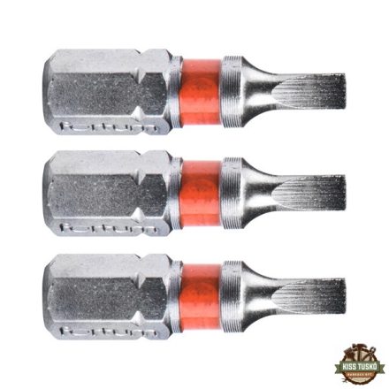 behajtóhegy lapos, 3 db, S2 acél; 3×25mm, bliszteren