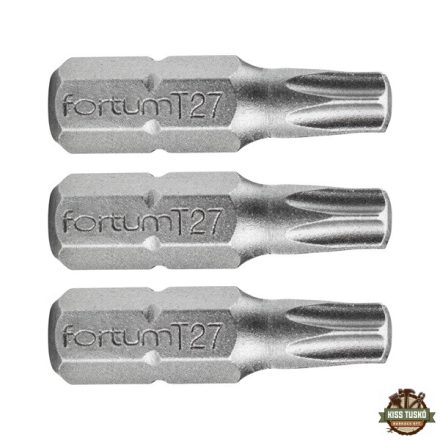 behajtóhegy TORX, 3 db, S2 acél; T 27×25mm, bliszteren