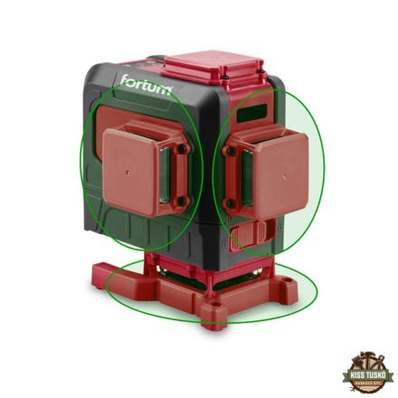 automatikus lézeres vízszintező, ZÖLD, 3D (3×360°) pontosság: 0,2mm/1m, 1/4" és 5/8" menet