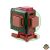 automatikus lézeres vízszintező, ZÖLD, 3D (3×360°) pontosság: 0,2mm/1m, 1/4" és 5/8" menet