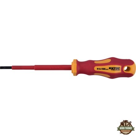 csavarhúzó szigetelt 1000V, lapos 2,5×80 mm, CrV., VDE, GS