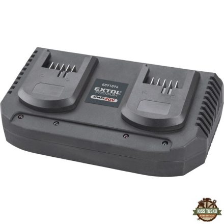 akkutöltő, dupla, Share20V 2×3,5A