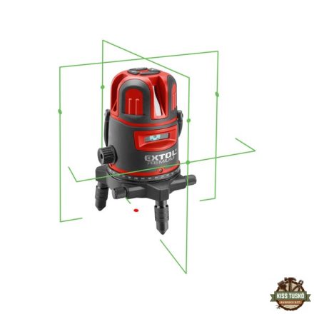 automatikus lézeres vízszintező, ZÖLD, 1H4V6D (1 horizontális+ 4 vertikális+ 6 pont) pontosság:0,3 mm/1m, 5/8