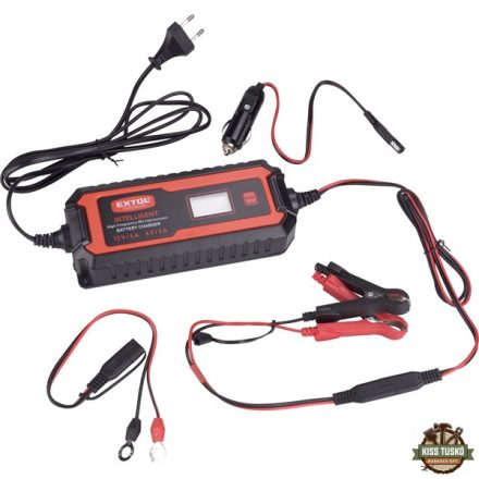 akkutöltő, autós, mikroprocesszoros, intelligens, 2/4 Amp, DC 12V/6V