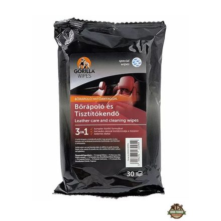 Gorilla Wipes bőrápoló és tisztítókendő 30db/csomag 