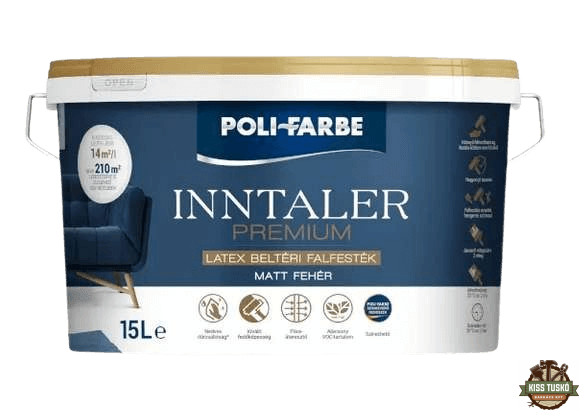 Poli-Farbe Inntaler Premium Latex Beltéri Falfesték - 15 Liter